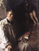 Anders Zorn Self-Portrait with Model (nn02) oil painting on canvas